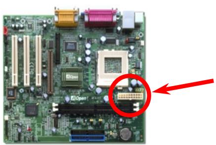 AOPEN MX3S - Connecteur de l'alimentation ATX - 1