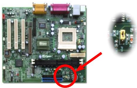 AOPEN MX3S - JP14 effacement CMOS - 1