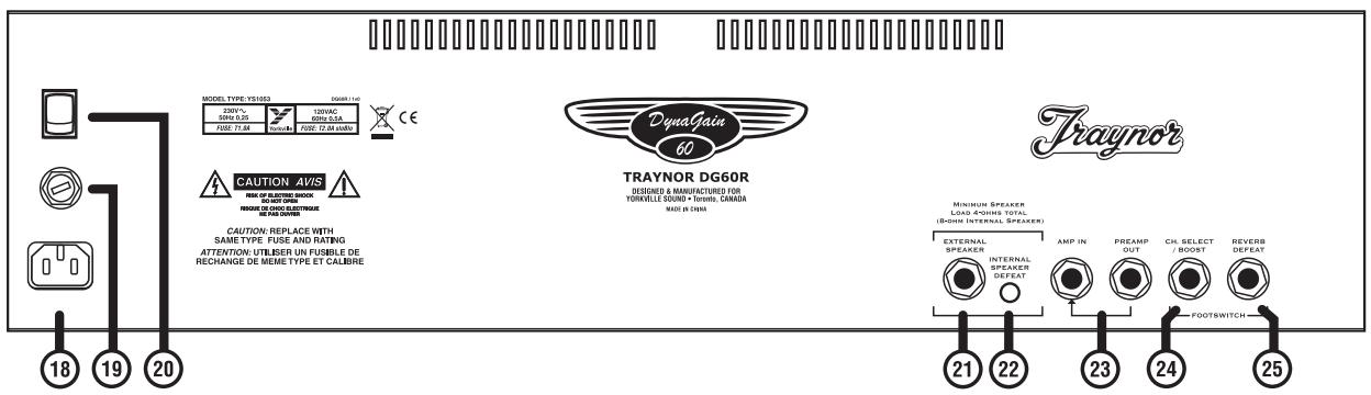 TRAYNOR DG60R - Features - 2