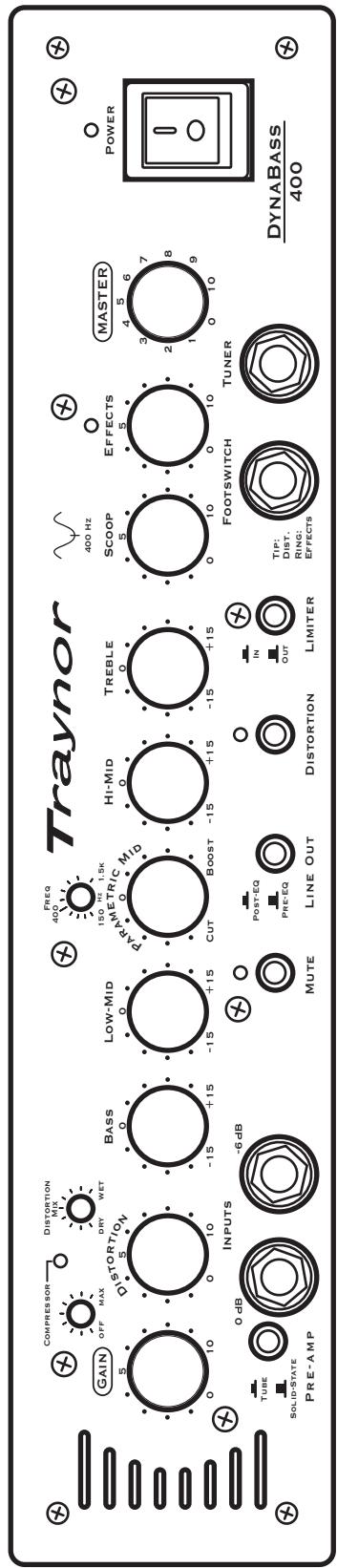 TRAYNOR DYNABASS 400 - DynaBass 400 User Settings - 3