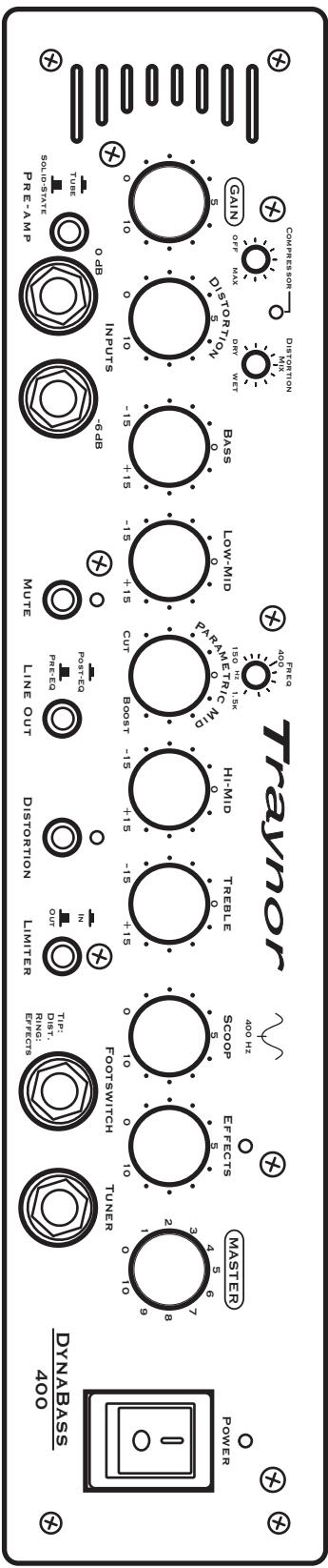 TRAYNOR DYNABASS 400 - DynaBass 400 User Settings - 1