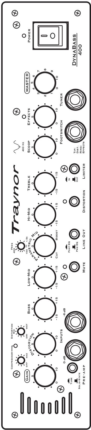 TRAYNOR DYNABASS 400 - DynaBass 400 User Settings - 4