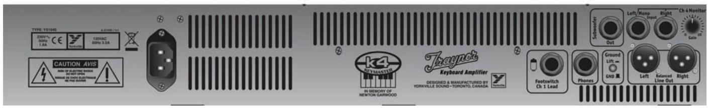 TRAYNOR K4 - Specifications - 2