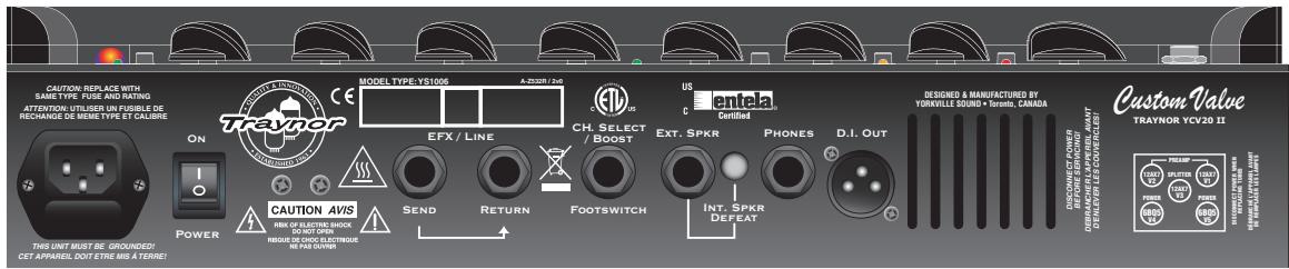 TRAYNOR YCV20WR - Specifications - 3