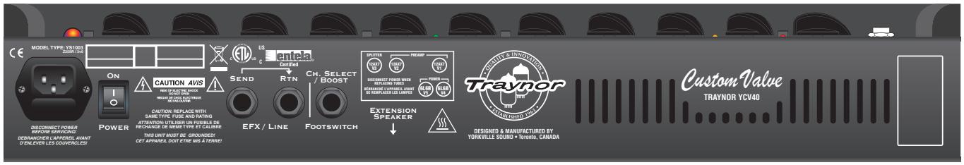 TRAYNOR YCV40 - Power Requirements - 2