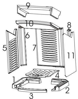 AUSTRO FLAMM PASHA - PROSPETTO DEI RICAMBI PRINCIPALI - 1