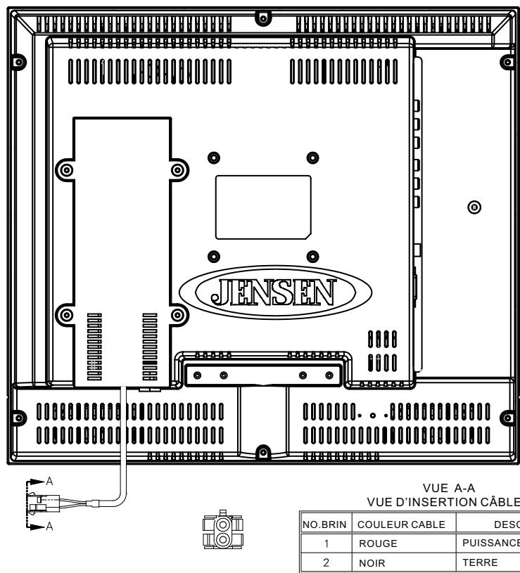 JENSEN JE1507DC - Connecteur à votre alimentation - 2