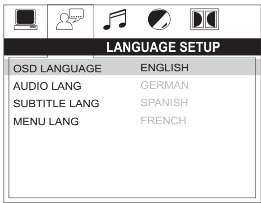 JENSEN VOYAGER AWM970 - Language Setup - 1