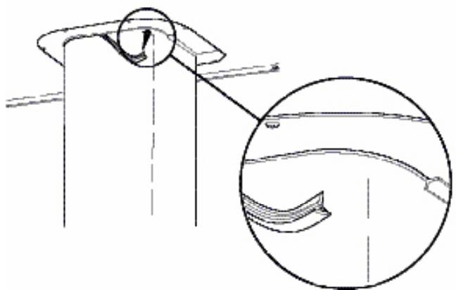 HANDOL H25T - Raccordement par le haut à travers un plafond intérieur - 3