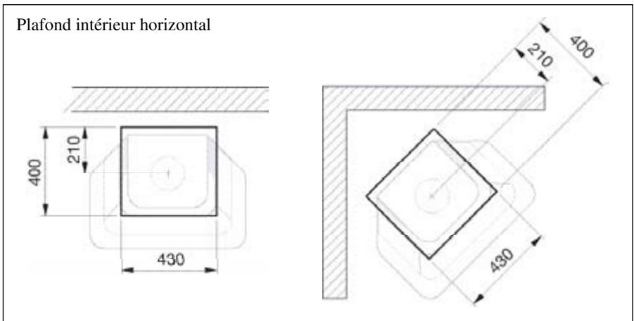 HANDOL H25T - Raccordement par le haut à travers un plafond intérieur - 1