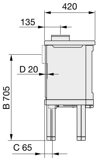 HANDOL H52 - Distances d'installation par rapport aux murs et au plafond - 2
