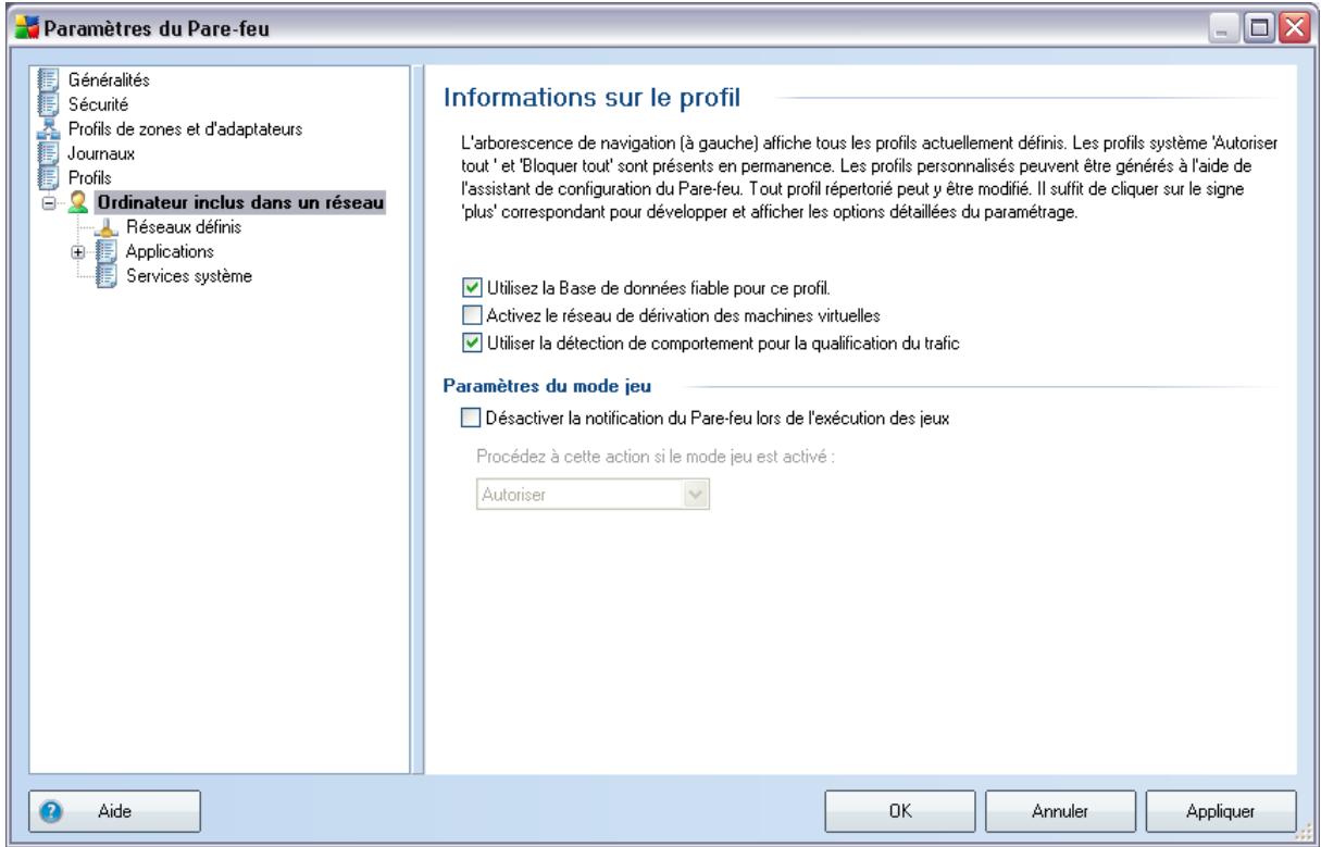AVG ANTI-VIRUS PLUS PARE-FEU 9 - Informations sur le profil - 1