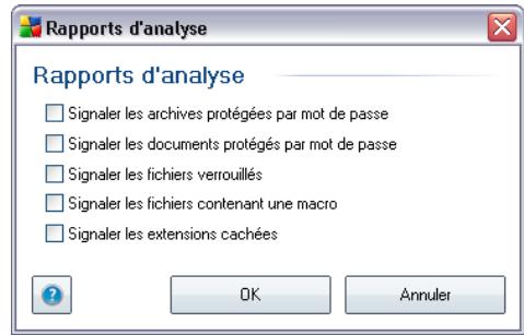 AVG ANTI-VIRUS PLUS PARE-FEU 9.0 - Définir des rapports d'analyse supplémentaires... - 1