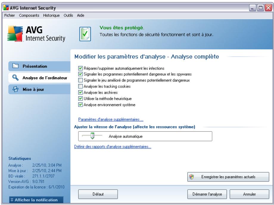 AVG ANTI-VIRUS PLUS PARE-FEU 9.0 - Modification de la configuration de l'analyse - 1