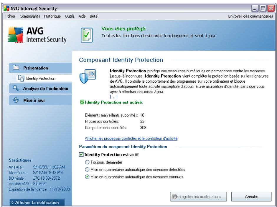 AVG INTERNET SECURITY - Interface d'identity protection - 1