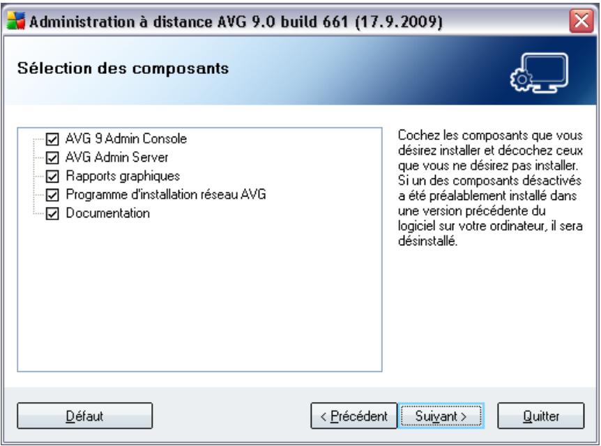 AVG INTERNET SECURITY EDITION ENTREPRISE - Sélection des composants - 1