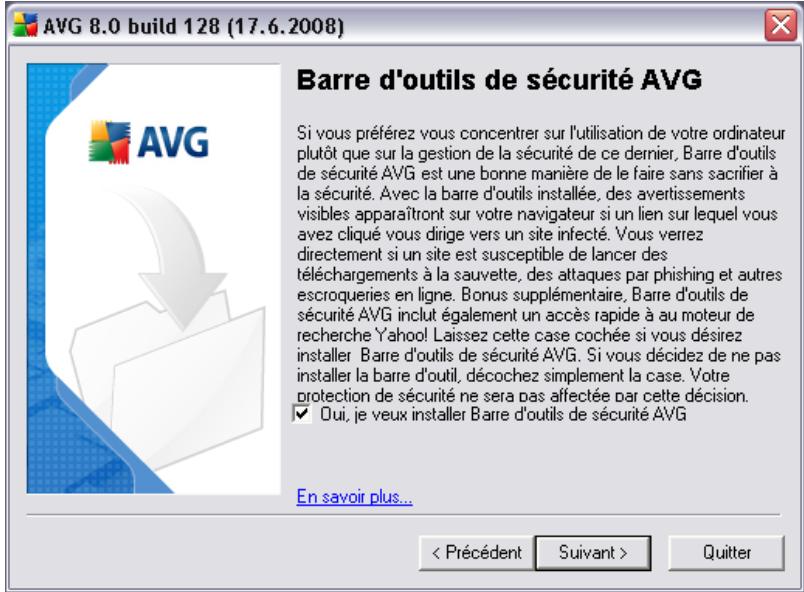AVG INTERNET SECURITY 8.5 - Barre d'outils de sécurité AVG - 1