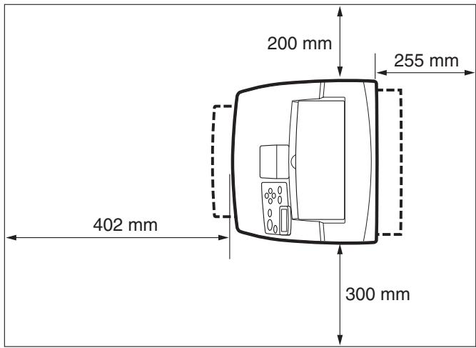 TALLY 9045N - Platzbedarf - 2