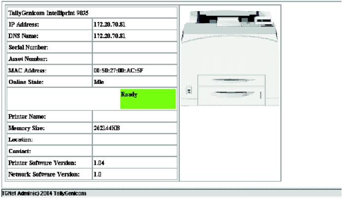 TALLY 9045N - Programme d'administration tgnetwork admin - 2