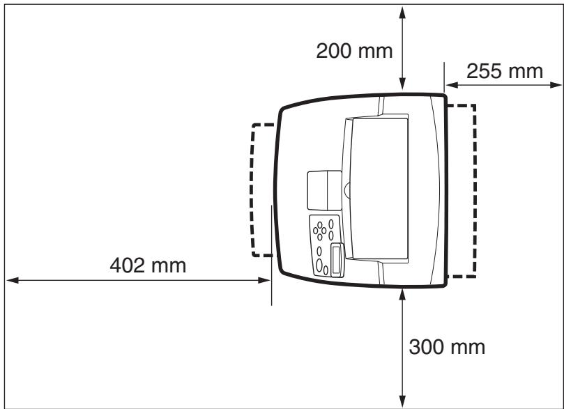 TALLY 9045N - Space Requirements - 2