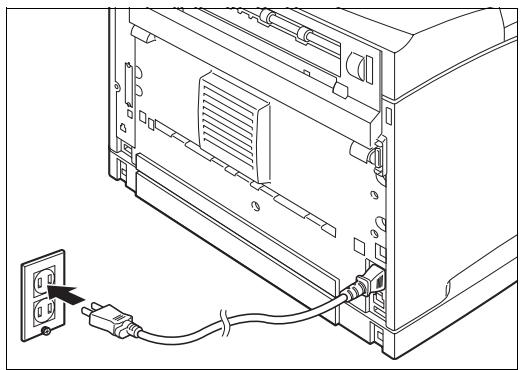TALLY 9045N - Connecting the Power Cord - 2