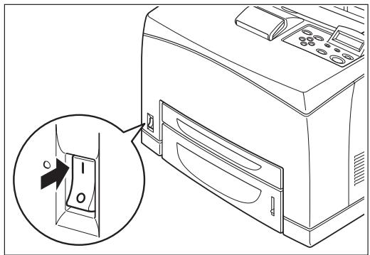 TALLY 9045N - Mettre l'imprimante sous tension - 1