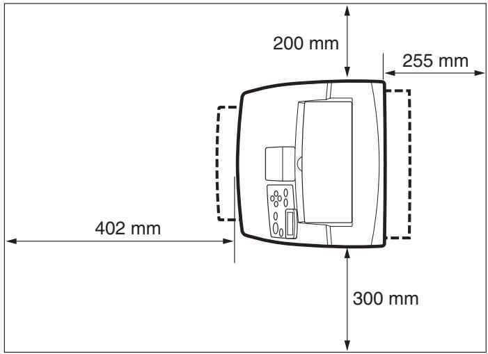 TALLY 9045N - Requisiti di spazio - 2
