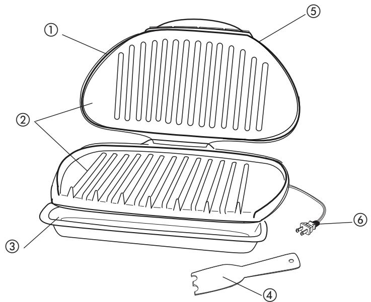 GEORGE FOREMAN GR1212CAN - Product may vary slightly from what is illustrated. - 1