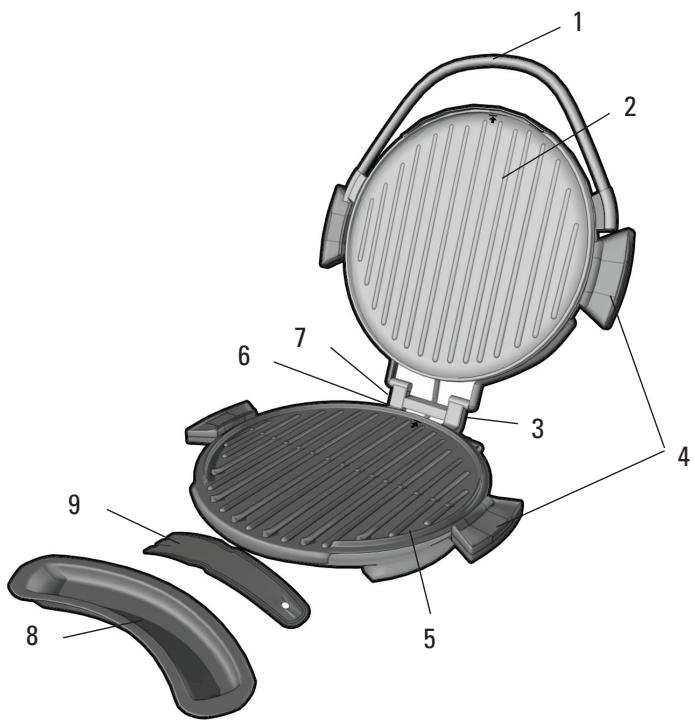 GEORGE FOREMAN GRP106BPB - Product may vary slightly from what is illustrated. - 1
