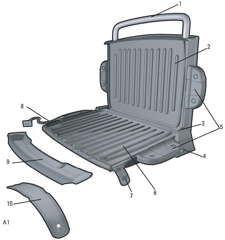 GEORGE FOREMAN GRP72CTBCAN - ELECTRICAL CORD - 1
