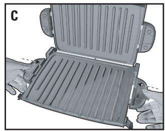 GEORGE FOREMAN GRP72CTTSCAN - Fixation des plaques du GRIL - 2