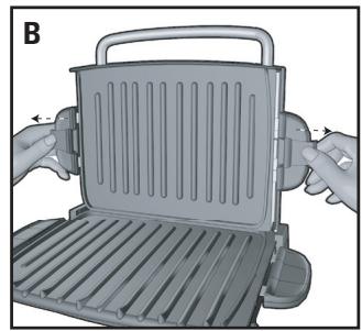 GEORGE FOREMAN GRP72CTTSCAN - Fixation des plaques du GRIL - 1
