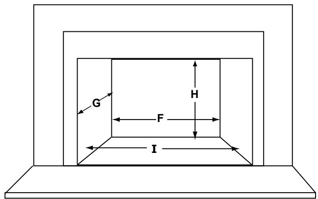 QUADRA FIRE MTVIAE-CE-MBK - ouverture minimale pour les cheminées en maçonnerie et à dégagement nul - 1
