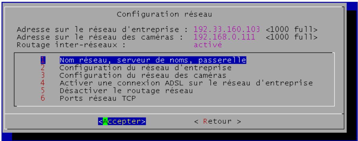 CAMTRACE V 3.8.X - Installation tcp/ip du serveur (avec menucam) - 2