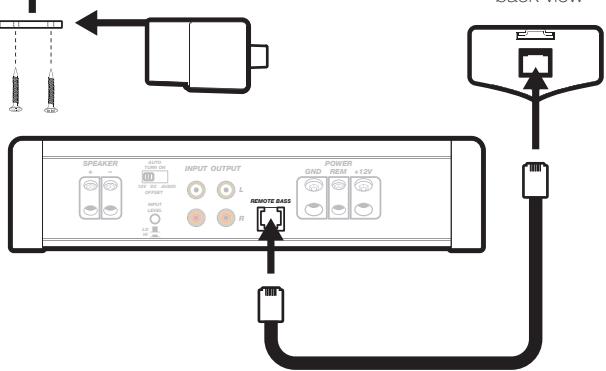 AUDIO DESIGN IX1000.1 - ZXRC REMOTE BASS (sold separately) - 2