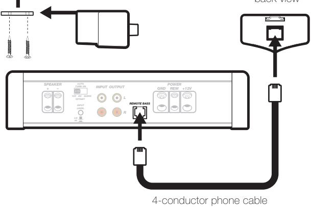 AUDIO DESIGN IX500.1 - ZXRC REMOTE BASS (sold separately) - 2