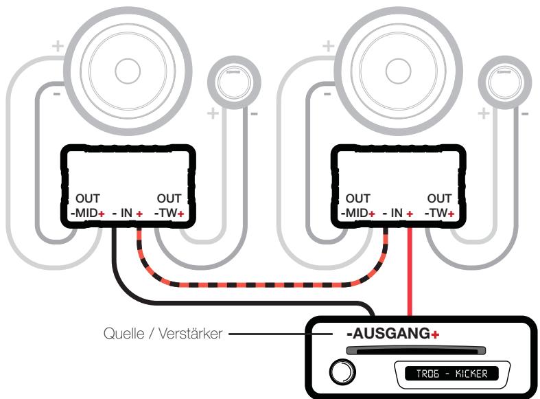 AUDIO DESIGN QS60.2 - Frequenzweiche in 2-Wege-Anordnung | Zwei Komponentensets pro Kanal - 1