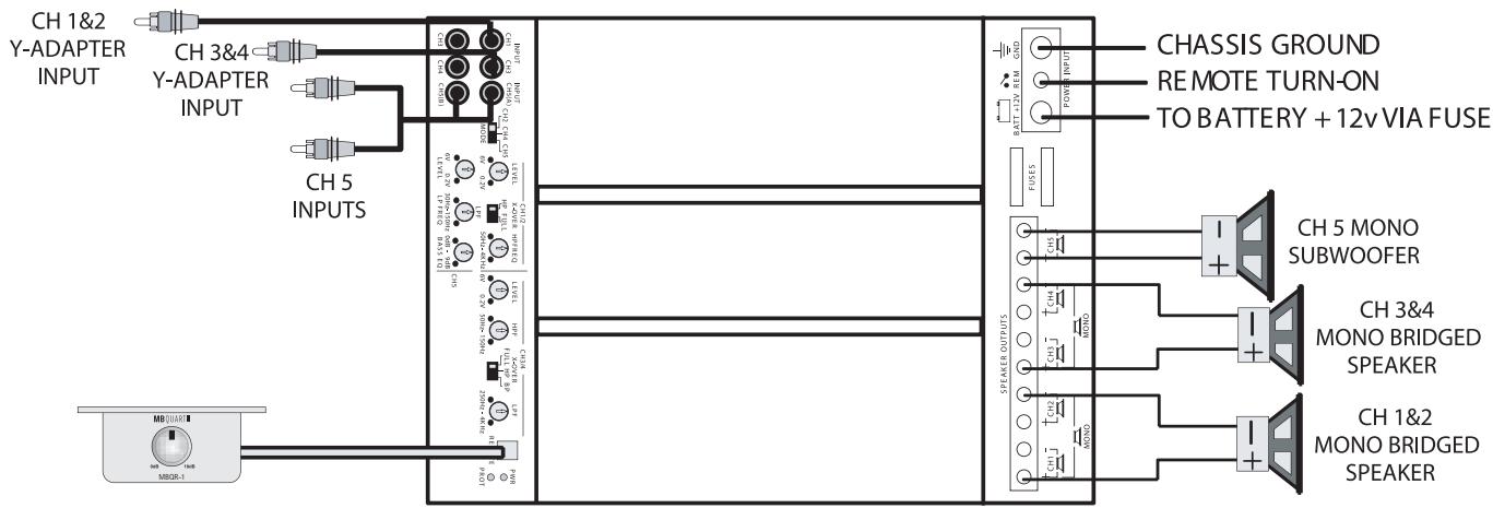 MB QUART PAB 4100 - Minimum final loudspeaker impedances: - 1