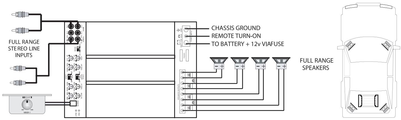 MB QUART PAB 4100 - Minimum pour les impédances globales du haut-parleur: - 1