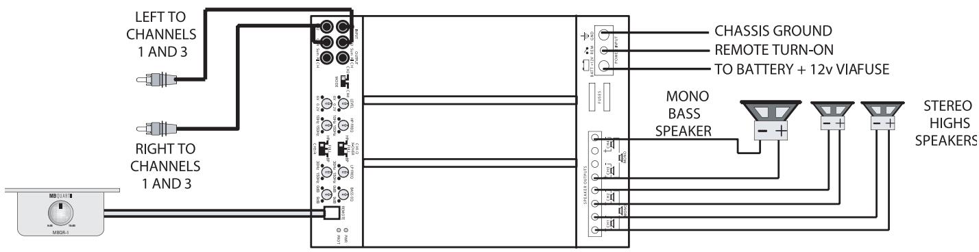 MB QUART PAB 4100 - Minimum final loudspeaker impedances: - 1