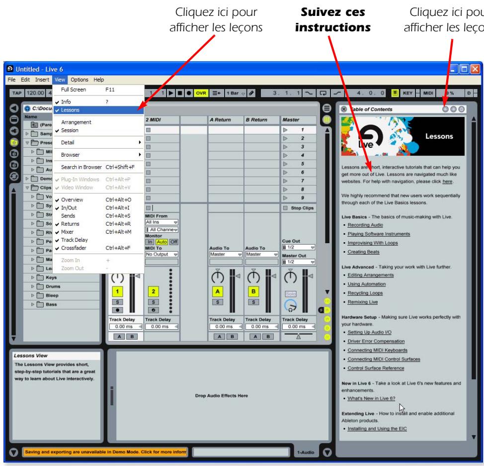 E-MU 1212 PCIE - - Utilisation des leçons de live 6 - 1