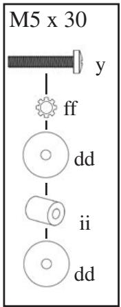 SANUS FLAT PANEL FOUNDATIONS TV STAND-PFFP - Hardware Diagrams: - 4