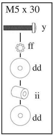 SANUS FLAT PANEL FOUNDATIONS TV STAND-PFFP - Diagrams de tornillería: - 4