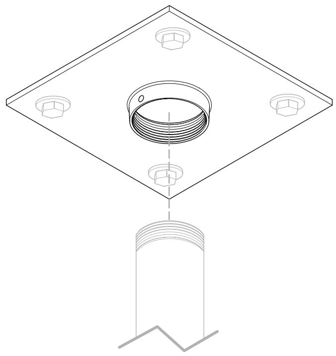 SANUS VISIONMOUNT 8QUOTX8QUOT CEILING PLATE FOR VMCM1-VMCA7B - CAUTION - 1