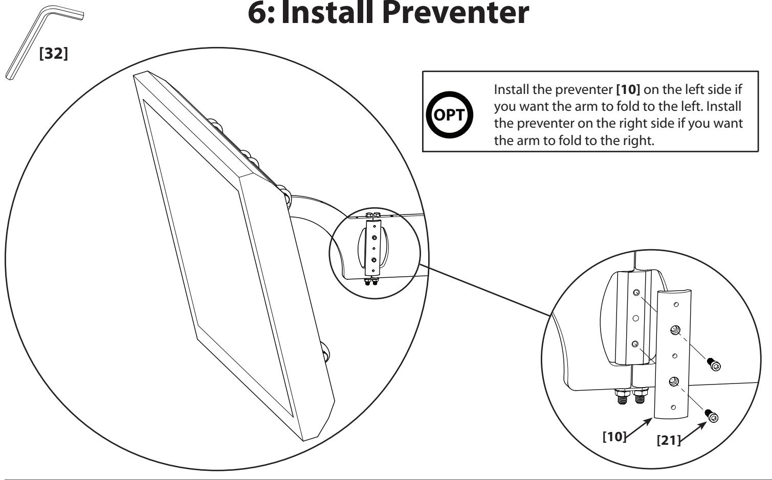 SANUS VISIONMOUNT FLAT PANEL WALL MOUNT-VMAA18 - 6: Install Preventer - 1
