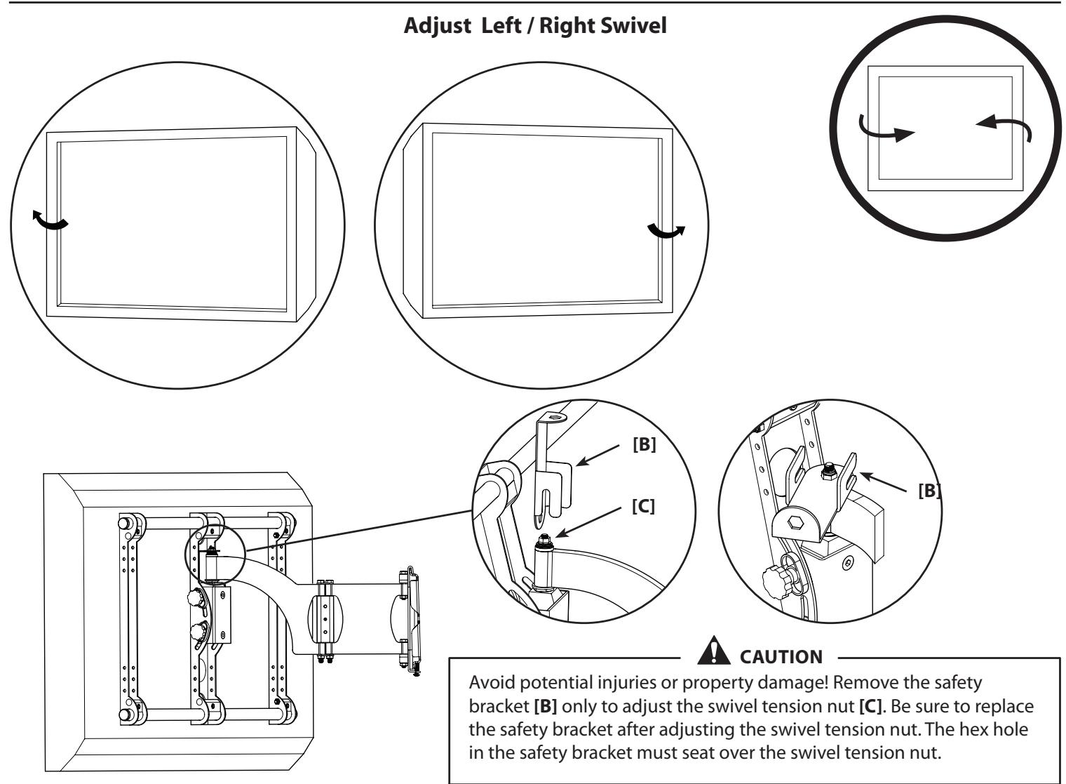 SANUS VISIONMOUNT FLAT PANEL WALL MOUNT-VMAA18 - 8: Adjust Monitor Position - 2