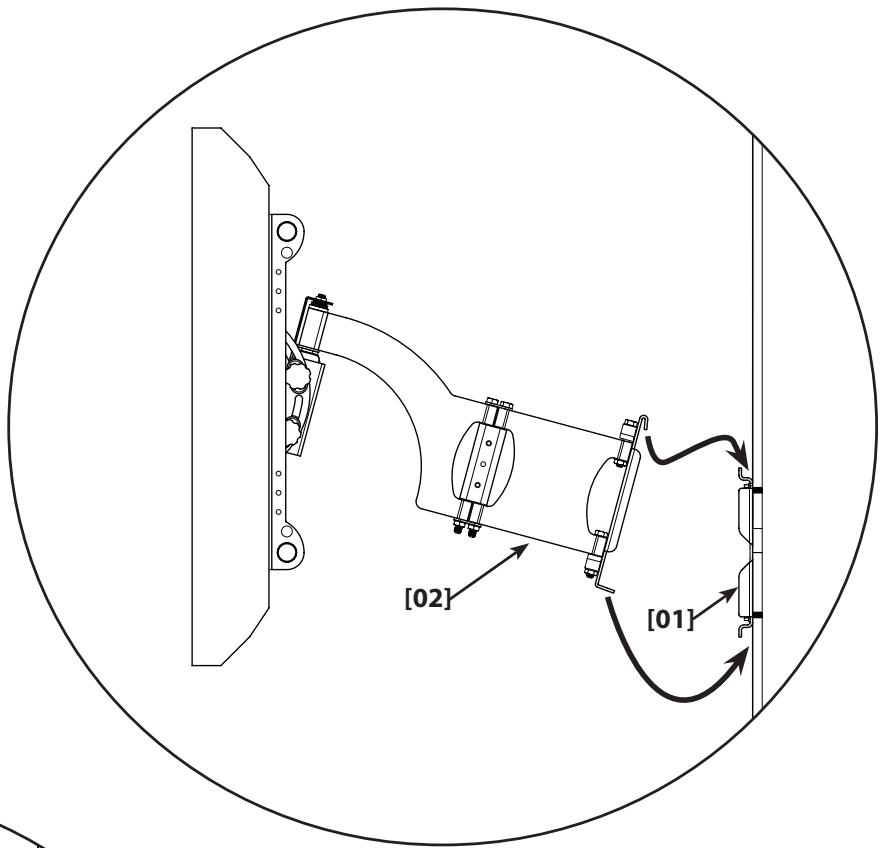 SANUS VISIONMOUNT FLAT PANEL WALL MOUNT-VMAA18 - 5: Attach Arm to Wall Plate - 2