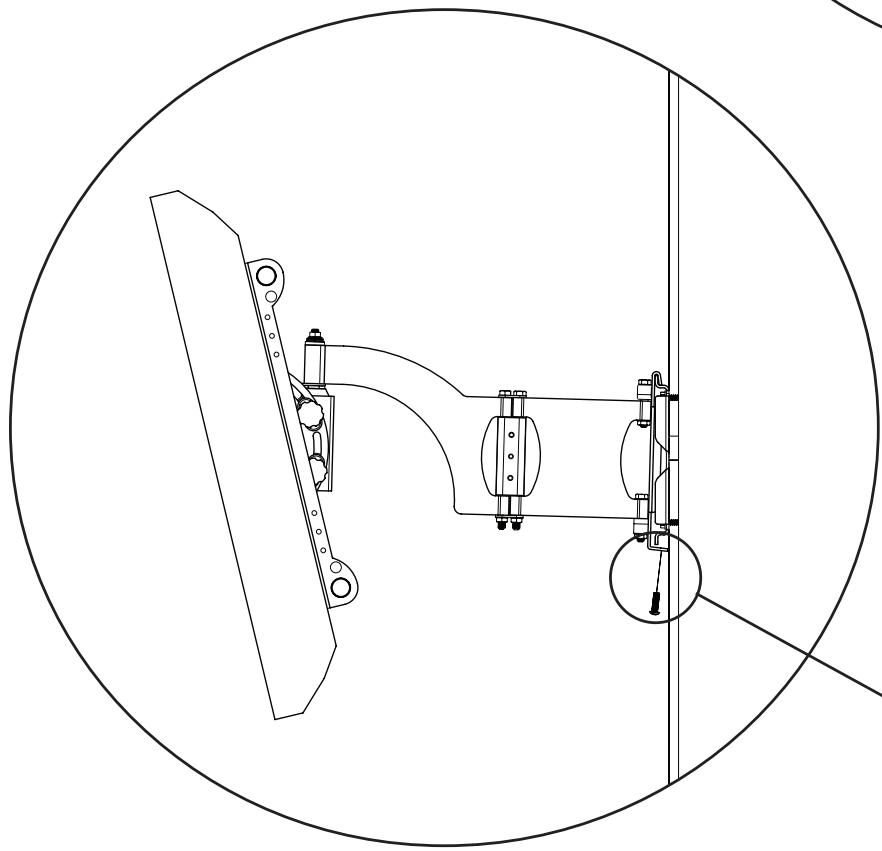 SANUS VISIONMOUNT FLAT PANEL WALL MOUNT-VMAA18 - 5: Attach Arm to Wall Plate - 3