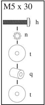 SANUS VISIONMOUNT FLAT PANEL WALL MOUNT-VMPL2 - Diagrams de tornillería: - 4