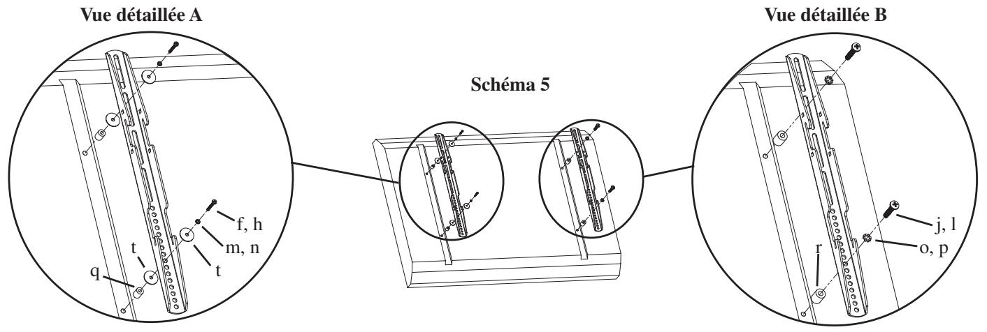 SANUS VISIONMOUNT FLAT PANEL WALL MOUNT-VMPL2 - Étape 3 : fixation des supports du moniteur sur un téléviseur à panneau arrêté plat - 2